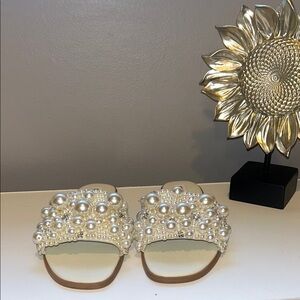 Pearl Embellished Sandals